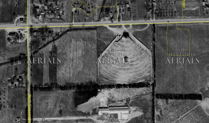Skyway Drive-In Theatre - 1954 Aerial (newer photo)